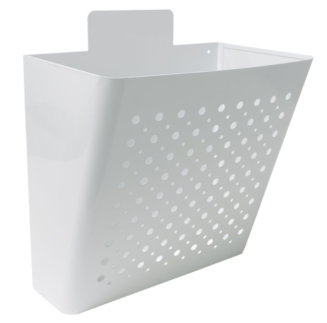 Post opvanger groot staal wit