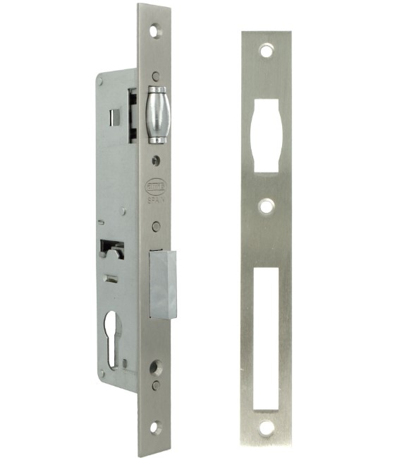 Rolslot met sluitplaat PC85 doornmaat 35 mm nikkel