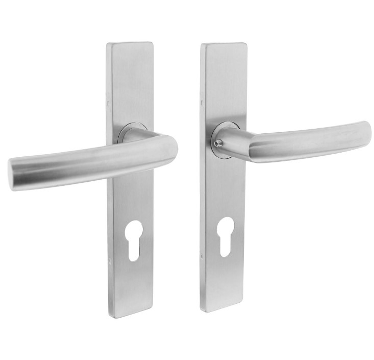 Intersteel deurkruk Blok op verdekt schild recht PC72 RVS