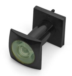 Deurspion vierkant 200° voor deurdikte 40-65 messing zwart