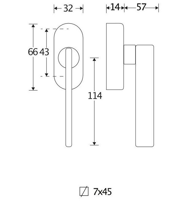 Draaikiepgarnituur Piatto/Bauhaus mat zwart