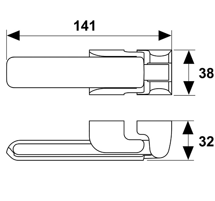 AXA Kierstandhouder IN voor voordeuren SKG V RVS