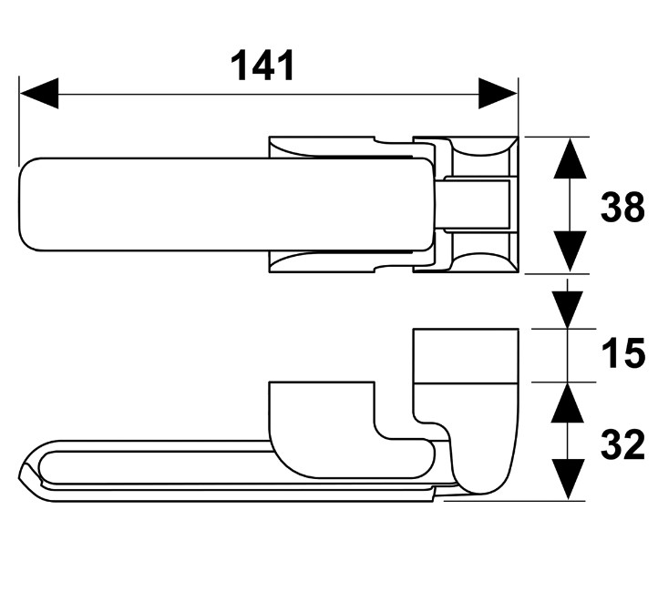 AXA Kierstandhouder IN voor voordeuren opdek SKG V RVS