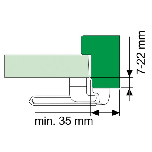 AXA Kierstandhouder IN voor voordeuren opdek SKG V RVS