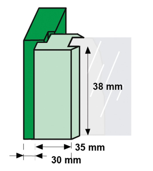 AXA Kierstandhouder IN voor voordeuren opdek SKG V RVS