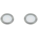 Set van 2 led spots inbouw RVS-look