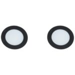 Set van 2 led spots inbouw mat zwart