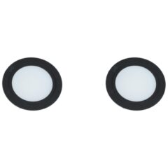 Set van 2 led spots inbouw mat zwart