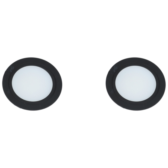 Set van 2 led spots inbouw mat zwart