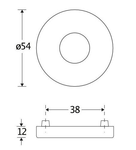 SKG krukrozet buiten Elegant mat nikkel PVD