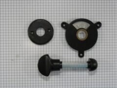 WC-deursluiting ijzer zwart incl. vrij/bezet met ovale knop