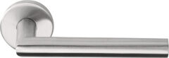Deurkruk BASIC LBII-19 op ronde rozet Mat RVS