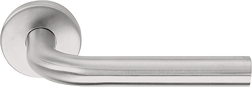 Deurkruk BASIC LBIII-19 op ronde rozet Mat RVS