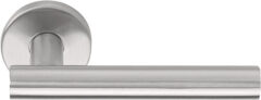 Deurkruk BASIC LBVII-19 op ronde rozet Mat RVS