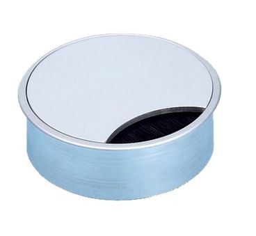 Kabeldoorvoer Rond Aluminium met borstel 80 mm