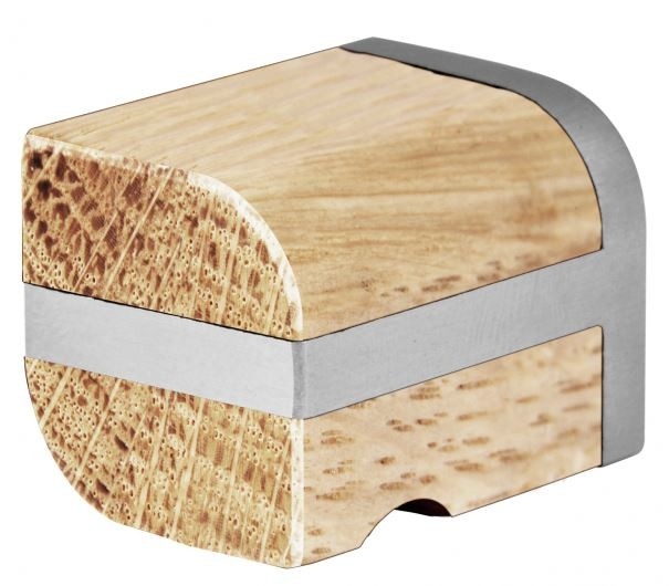 Meubelknop PIET BOON PB22M Mat RVS/Eikenhout 22 mm