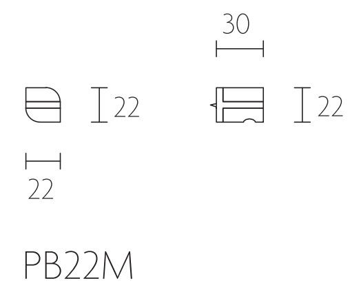 Meubelknop PIET BOON PB22M mat rvs/eikenhout 22 mm - Afbeelding 2