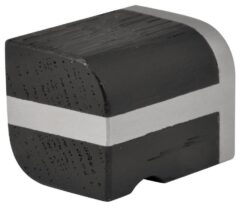 Meubelknop PIET BOON PB22M Mat RVS/Eikenhout Zwart 22 mm