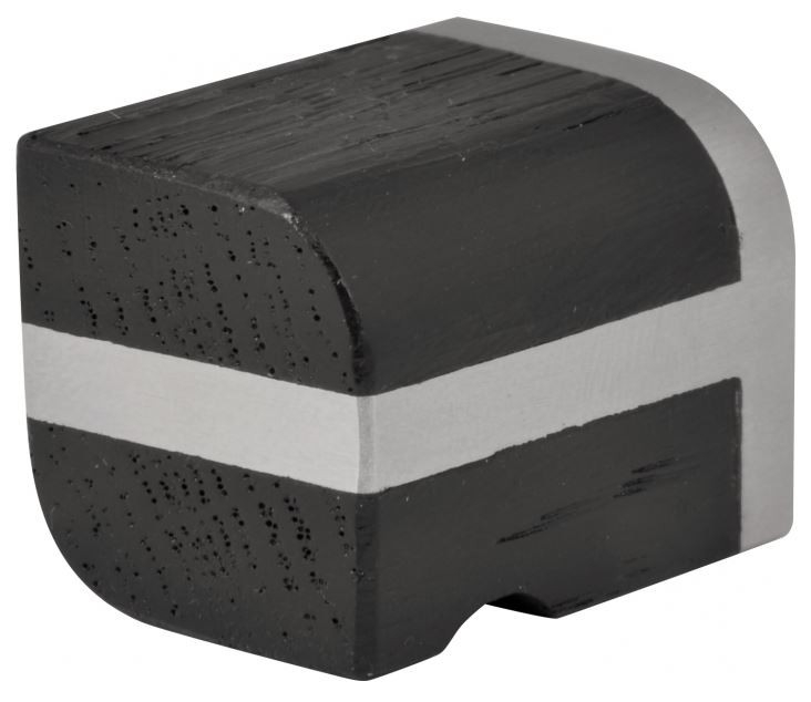 Meubelknop PIET BOON PB22M Mat RVS/Eikenhout Zwart 22 mm