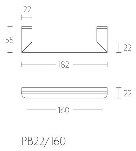 Meubelgreep PIET BOON PB22/160 mm mat rvs/eikenhout zwart - Afbeelding 2