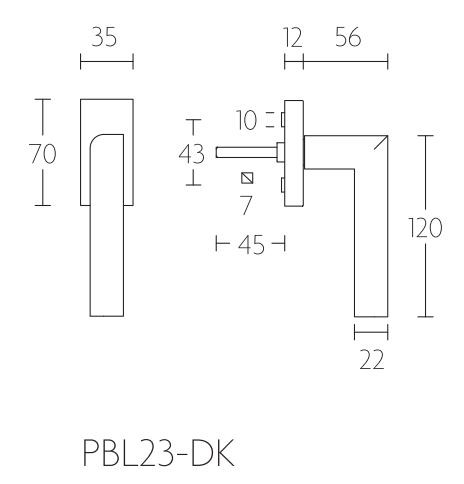 Draaikiepgarnituur PIET BOON PBL23DK links mat rvs - Afbeelding 2