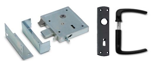 Poortslot Met Dagschoot en Zwart beslag inclusief 2 sleutels