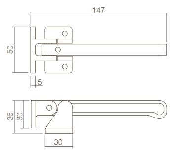 Intersteel SKG Kierstandhouder curve 480052 rvs geborsteld - Afbeelding 2