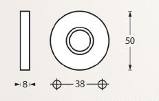 rozettenIntersteel rozetten verdekt ø49x7mm messing gelakt