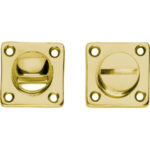 WC-sluiting 8mm vierkant messing gelakt