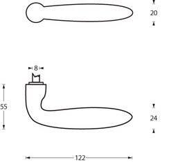 Intersteel deurklink Sigaar messing gelakt - Afbeelding 2