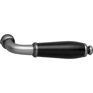 Gatdeel Deurkruk courgette oud grijs/mat zwart