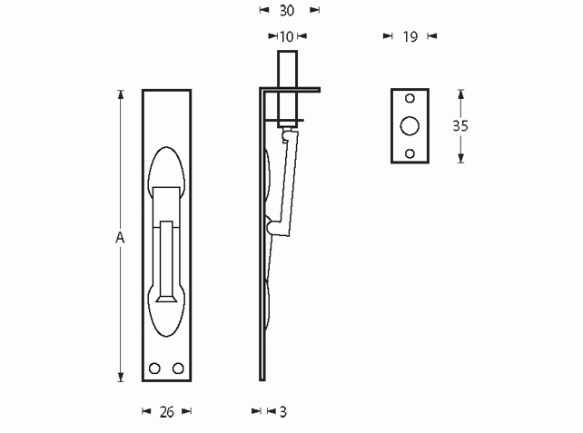 Intersteel Kantschuif 25 mm/200 mm rvs - Afbeelding 2