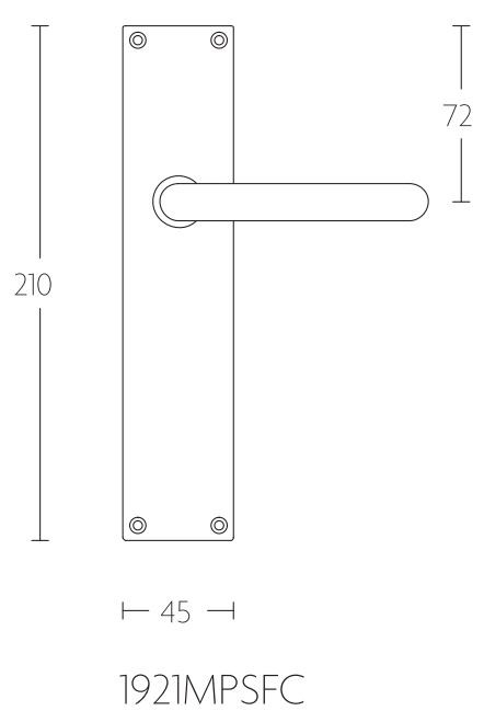 Deurklink op blind schild TIMELESS 1921MPSFC mat nikkel - Afbeelding 3