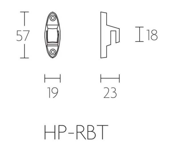 Sluithaak HP-RBT mat nikkel - Afbeelding 2