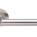 Gatdeel Rechts Deurkruk Rechte hoek 90° op Rond Rozet RVS