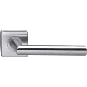 Gatdeel Deurkruk rechte hoek 90° op rozet vierkant rvs Stalen Insert