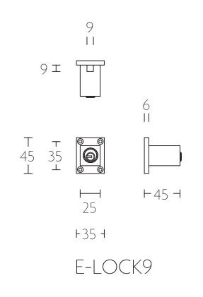 TIMELESS ELOCK-9 slot tbv ESPAGNOLET mat NIKKEL - Afbeelding 2