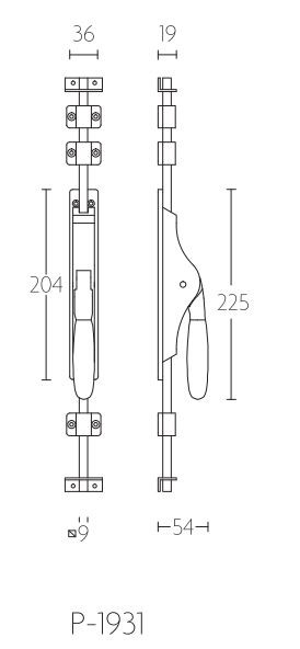 Pomp-Espagnolet TIMELESS P-1931 Mat Nikkel/Ebbenhout