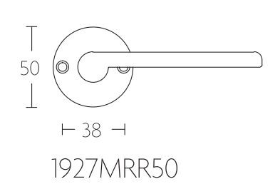 Deurklink TIMELESS 1927MRR50 messing ongelakt - Afbeelding 2