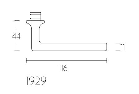 Deurklink TIMELESS 1929MRR50 glans nikkel - Afbeelding 3