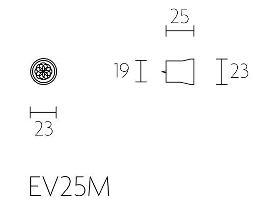 Meubelknop NOUR EV25M PVD mat goud - Afbeelding 2