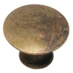 Knop Glad Rond 25 mm Antiek