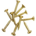 25 Houtschroeven Messing Gelakt 3,5X20MM