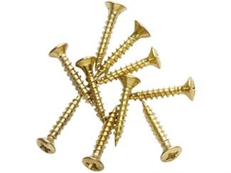 25 Houtschroeven Messing Gelakt 3,5X20MM