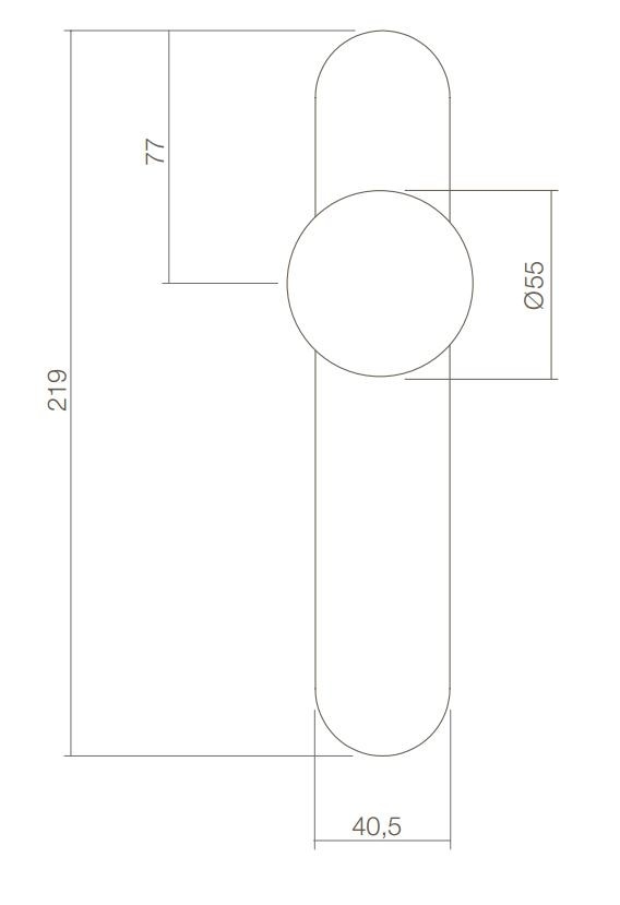 Intersteel knopschild verdekt rond blind rvs - Afbeelding 2