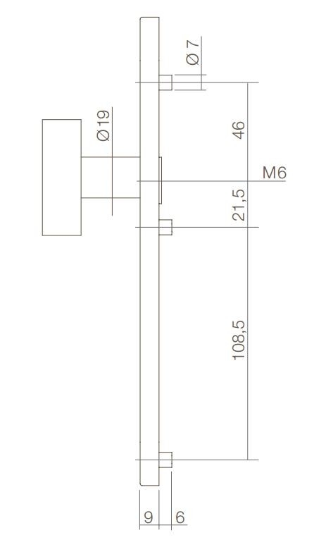 Intersteel knopschild verdekt rond blind rvs - Afbeelding 3