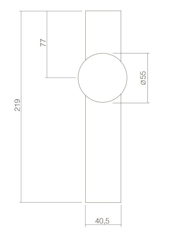 Intersteel knopschild verdekt vierkant SL56 mm rvs - Afbeelding 3