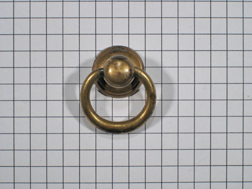 Ringgreep messing antiek diam. 23 mm