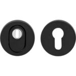 SKG3 Veiligheid-rozet Rond + kerntrekbeveiliging RVS/Mat Zwart