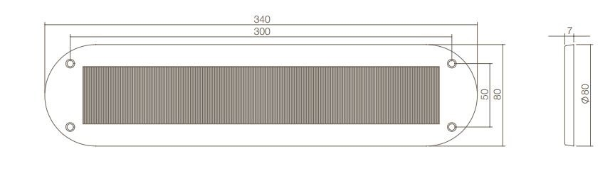 Intersteel Tochtwering ovaal rvs/mat zwart - Afbeelding 2